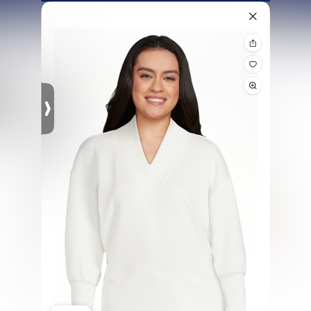 Size small scuba knit jogger set.  Winter white, new without tags.